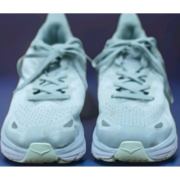 Hoka One One Clifton 8 Men’s 11D Max Cushion Running Shoes Blue Orange - Picture 4 of 12